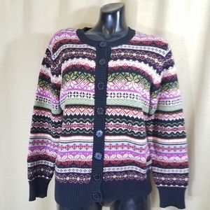 VTG Tiara Multi-color  Fair Isle Grandma Sweater